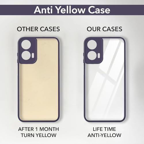 Image of Jkobi Ultra-Hybrid Back Cover Case for Motorola Moto G35 5G (Lifetime Anti Yellow | Anti Scratch | Crystal Clear Shockproof)