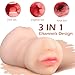 3 in1 Masturebastorfor Men Sucking Thrusting Machine Silicone Pocket Puzzy Realistic Masterburbatar Hands Free Adult Toys Mastusbar Male Masturebastor for Men Underwear MXY96 (Flesh)