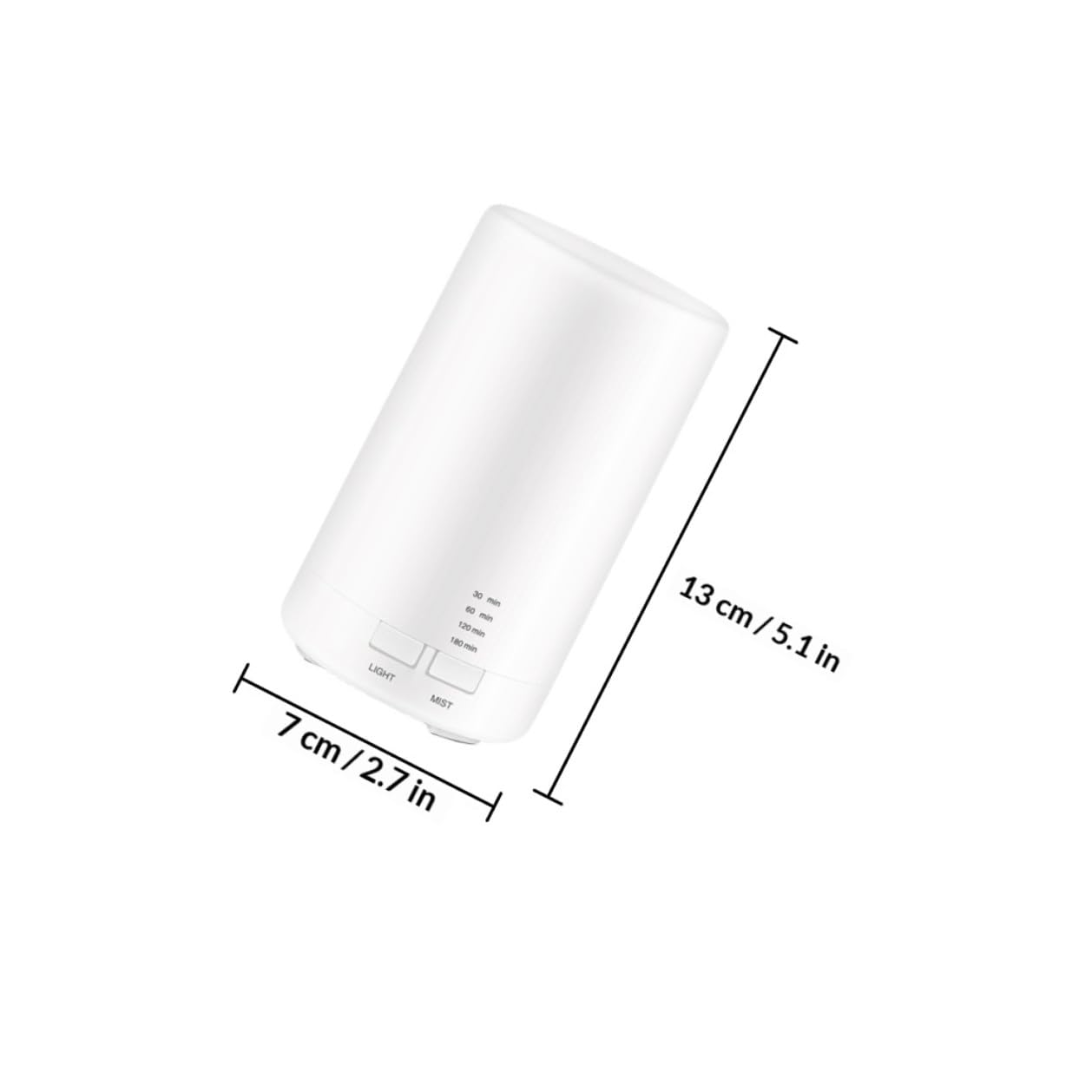 Difusor de Aceites Esenciales 70ml Blanco PP, Mini USB
