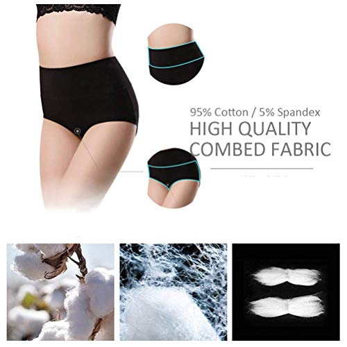 Image of UMMISS Womens Underwear,Cotton High Waist Underwear for Women Full Coverage Soft Comfortable Briefs Panty Multipack