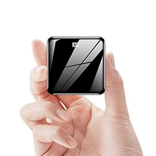 【2020最新版&PSE認証済&LEDライト付き】モバイルバッテリー 軽量 小型 10000mAh 大容量 コンパクト 携帯バッテリー LCD残量表示 鏡面仕上げデザイン 持ち運び便利 急速充電 携帯充電器 薄型 ミニ 携帯充電器 iPhone/Android/docomo/softbank 機種対応 出張 旅行 地震防災 アウトドア活動 黒