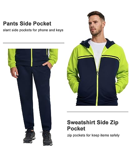 SWISSWELL Men's 2 Piece Tracksuit Athletic Hoodie & Sweatpants Sweatsuit - image 5