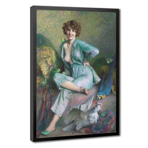Impression sur toile Les oiseaux familiers Friant cadre mural 20x30