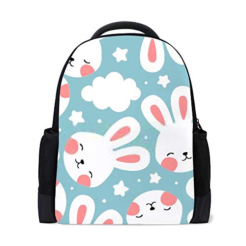 Sac à dos lapin et nuage grand format 40 cm élégant Couleur 1