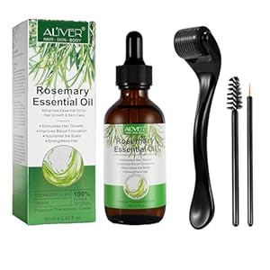 ALIVER Rosmarinöl Haarwachstum Set mit Dermaroller