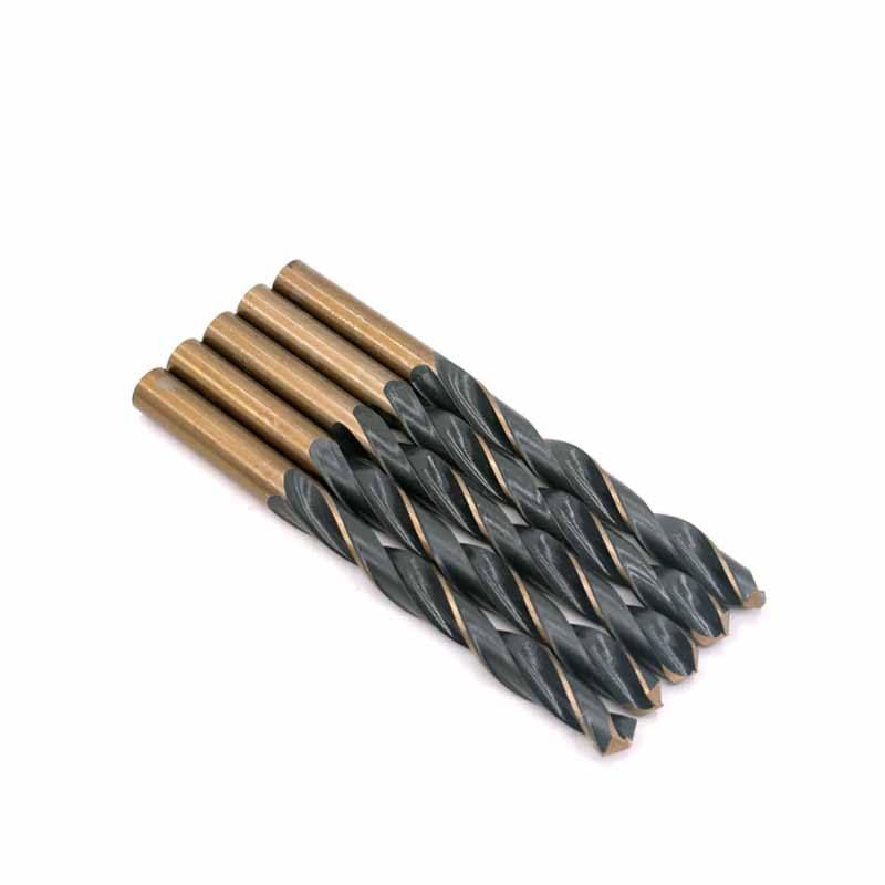 3 Pezzi Diametro 3-14 mm Punta elicoidale Rivestita in Titanio in Acciaio ad Alta velocità Punta a Codolo Dritto Punta a Mano Trapano Giallo e Nero(13.5mm(3Pcs))