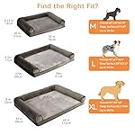Amazon Basics Orthopedic Dog Bed Medium - Couch Style, Machine Washable, Non-Skid Removable Cover, 36" X 27" X 6.5", Brown - Image 3