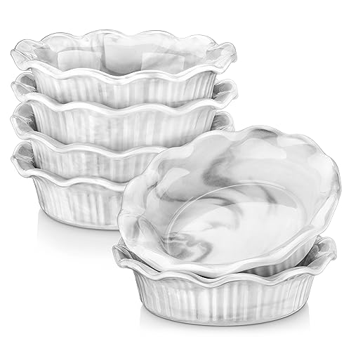 MALACASA, Serie Bake.Grey, 6 TLG. runde Marmor Porzellan...