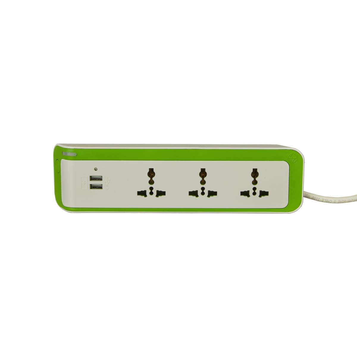 Lauritz Knudsen (Formerly L&T Switchgear Business) Spike Guard 3 Way with Twin USB Charger & Resettable Fuse | 3 Year Warrenty | for Laptop, Tablet, Smart Watch, Earbud | (Green & White, OA05W06) (B0CJC5YNXY) Amazon Price History, Amazon Price Tracker
