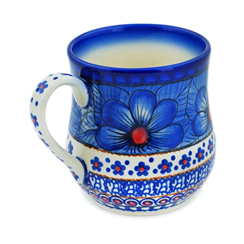 Taza de cerámica artesanal 13 oz patrón Blue Heaven miniatura 3