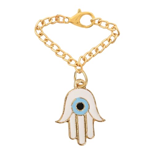 Image of I Jewels Hamsa Enamel Evil Eye Lumba Rakhi Set for Brother and Bhabhi with Roli Chawal and Rakshabandhan Card | Couple Rakhi