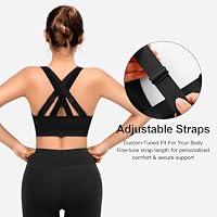 Double Couple Sports Bras for Women 3 Pack Medium Support Adjustable Padded — image 2