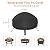 LBTING Fire Pit Cover, 22 inch Cover for 18-22 inch Round Firepit, Waterproof Windproof Dustproof UV-Resistant Heavy Duty Cover for Outdoor Patio Firepit Table - Black