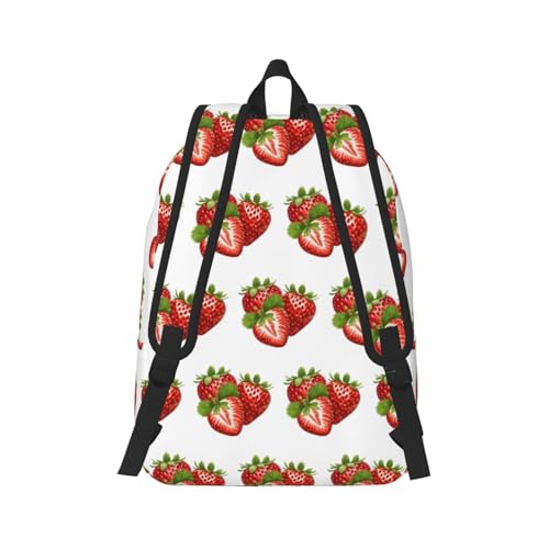 Lightweight Fresh Strawberry Print Backpack, Men'S And Women'S Fashionable Backpack, Travel Outdoor Backpack.3