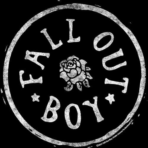 Fall Out Boy Circle Rose Logo Youth Short Sleeve T Shirt 90s Music Pop Punk Vintage Style Graphic Tees2