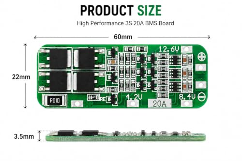 Image of Pack of 2 3s 20Amp Cell BMS 18650 Lithium Battery Protection Board