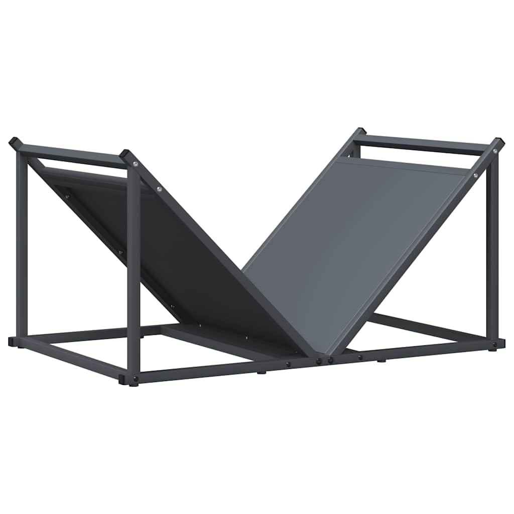 Genérico Leñero Antracita 70x43x34,5 cm Acero Laminado en frío,Casa y jardín,Accesorios para hornos de leña y chimeneas,Bolsas y Soportes de leña-864175