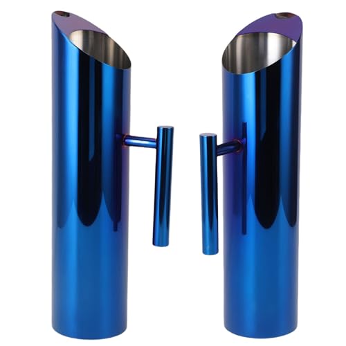 Pichet en métal bleu 2L en acier inoxydable durable avec garde-glace - 3