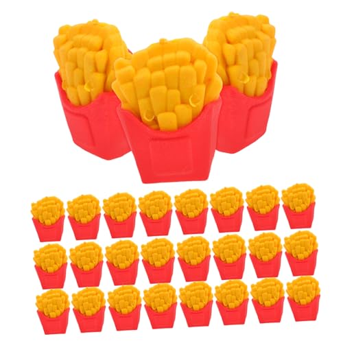 Abaodam 30個薯条型消し 可愛い 学校用品 文房具 小学生向け ステーショナリー プレゼント用 お祝いに