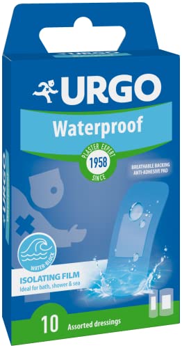 Urgo - Waterproof - Soporte impermeable, transparente y microperforado - Caja con 10 apósitos