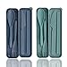 Messe mit günstig Kaufen-Besteck Set, 2 Pcs Camping Besteck mit Koffer, Kunststoff Reisebesteck Löffel Messer Gabel Essstäbchen Etui, Campingbesteck Tragbares Camping Besteckset Wiederverwendbares für Picknick Outdoor