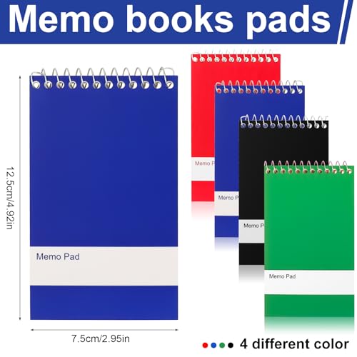 Carnet de poche ligné contre l'oubli : lot de 100 blocs-notes à spirale - 2