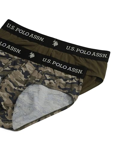 Image of U.S. Polo ASSN. Mens OEB09 Elasticized Waist Underwear Briefs - Pack of 2