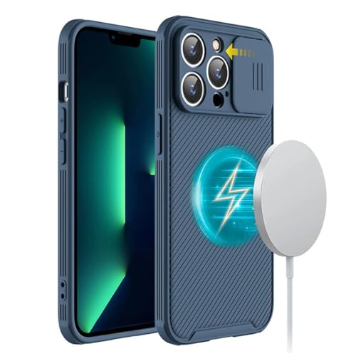 Coque iPhone 13 Pro silicone souple magnétique bleu marine