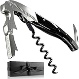 LUSCIOUZ ルーシャズ ソムリエナイフ 6巻 ロングスクリュー 6-SIX SPIRAL ダブルアクション (ブラック)