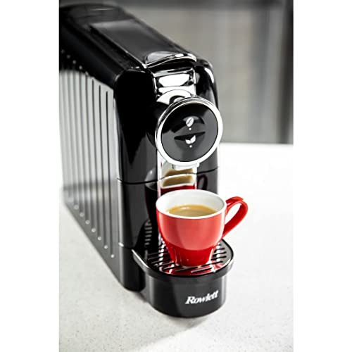 Foto von Rowlett 1260 W Kaffeekapselmaschine, Schwarz, Nespresso Pod Kompatibel, Single Serve Kaffeekapselmaschine, Espresso, Americano, Heiße Schokolade, Kompakte Größe, Hotelzimmergerät, Heim & Büro, DE205