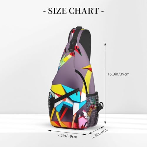 Origami Multicolor Papercraft Cranes 1 Stylish Men'S Messenger Bag - Durable Polyester, Huge Capacity & Adjustable Strap3