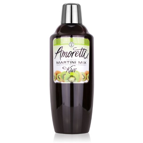 Amoretti - Premium Kiwi Martini Mix - 7 Servings Per Bottle (28 oz), Made with Real Fruit, Gluten Free, Vegan, Kosher, Easy to Use
