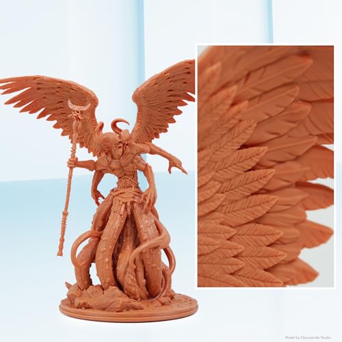 Image of 3D Printer Resin, Wear Resistant Resin for Miniatures, Ceramic-Matte Finish 16K Ultra-High Precision & Durable for LCD /DLP /MSLA Printing, Red Wax Resin 1KG | 16K High-Precision,Low-Odor,Matte Finish