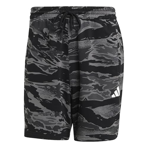 adidas Men's Seasonal Essentials Camo Shorts, Multicolor/Black, S