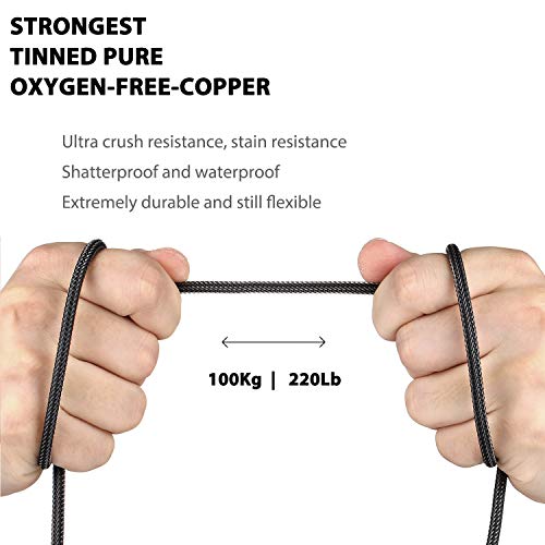 Dukabel 3.5Mm Female To Female Adapter Cable 4-Pole Trrs Female Coupler Aux Extension Cable [Ofc Lossless Audio & Crystal-Nylon Braided] Aux Connector Stereo Jack Cable - Topseries (6 Inch / 15Cm) #TOP7