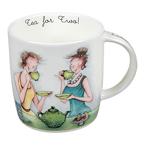 Roy Kirkham Crazy Girls Tea for Two Coffee Mug Girlfriend Women Friendship Mug Cover