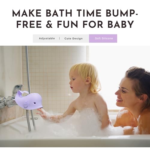 Image of Bath Spout Cover for Bathtub - Bath Faucet Cover for Kids,Protects Baby from Bumping Head During Bathing Time Faucet Protective Cover Whale Design