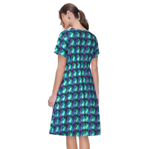 Robe d'été décontractée imprimé galaxie : fluide et légère