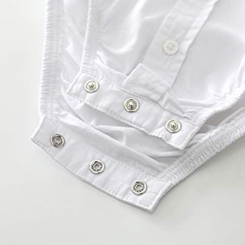 Image of MOMOLAND Infant Baby Boys Woven Button Up Bodysuit Shirt