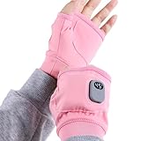 Guantes térmicos sin dedos para mujer, suministros termostáticos de calentamiento de pesca, guantes calentadores de manos, para viajes, oficina, deportes de invierno, motocicleta, senderismo