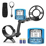OMMO Metal Detector, Adults Metal Detector with Adjustable Stem, 5 Detection Modes Metal Detectors for Adults, Higher Accuracy Gold Detector IP68 Waterproof Coil for Detecting Gold Treasure