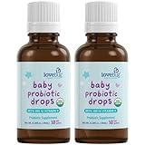 LOVEBUG Award Winning USDA Organic Probiotic for Infants & Babies 0-12 Months | Helps w/Colic, Reflux, Diarrhea, Constipation & Gas | Multi-Strain 5 Billion CFU | Liquid Drops (60 Days Supply) - 20ml