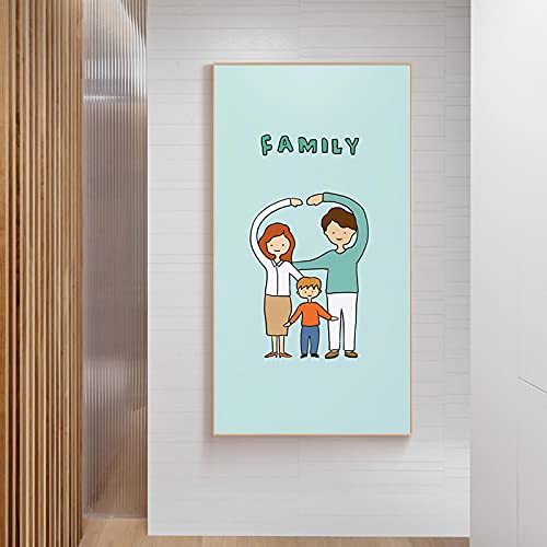 Affiches imprimer mur famille dessin animé pour sublimer votre allée