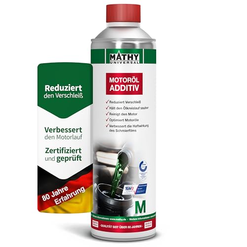 MATHY-M Motoröl-Additiv (500 ml) - Verschleißschutz & Reinigung für Motoren aller Art – Motor Öl-Zusatz für Diesel/Benzin/Gas Motoren