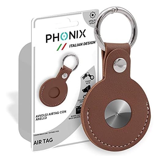 Cover Portachiavi per Airtag Apple [4 Colori] GARANZIA ITALIANA | Custodia Porta Air Tag | Accessori in Eco-Pelle per Air Tags