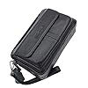 Hebetag Leather Clutch Purse Wallet for Men Organizer Holder Wrist Bag, #07black, 23cm(W) x 8cm(D) x 14cm(H)(9.05"x3.14"x 5.51"); #2