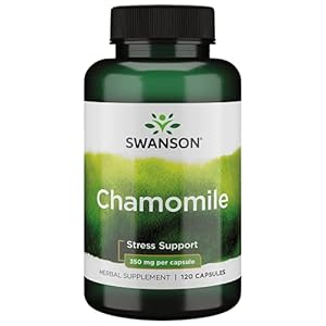 Swanson Chamomile Stress Support – Made with German Chamomile Flower – Herbal Supplement to Promote Stress, Relaxation…