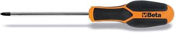 Beta Phillips Screwdriver, Shaft Length 2.4 inches 60 mm, Morphos Grip 1222 3X60
