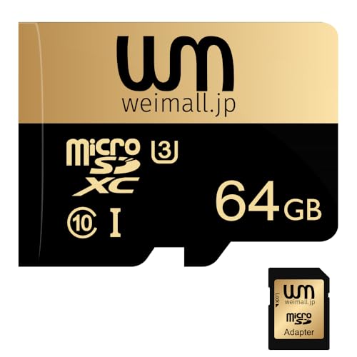 WEIMALL MicroSD�J�[�h 32GB/64GB/128GB/256GB �ő�Ǎ�175MB/s ����100MB/s class10�{U3 4K�Ή� �X�}�z �Q�[���@ �^�u���b�g �J���� �h���C�u���R�[�_�[ SD�ϊ��A�_�v�^�t�� SD�J�[�h�P�[�X�t