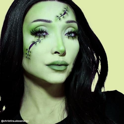 Image of Mehron Makeup Paradise Makeup AQ Pro Size | Stage & Screen Performance, Face & Body Painting, Beauty, Cosplay, and Halloween | Water Activated Face Paint, Body Paint 1.4 oz (40 g) - Pastel Green